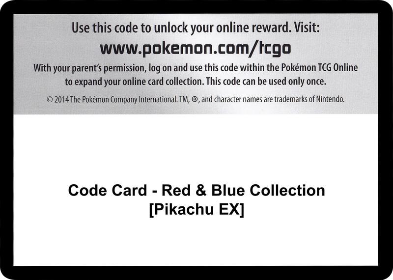 Code Card - Red & Blue Collection [Pikachu EX]