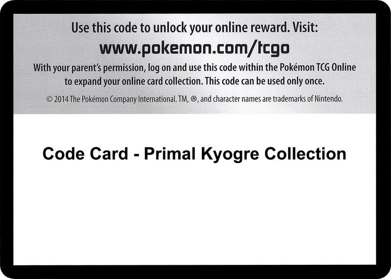 Code Card - Primal Kyogre Collection