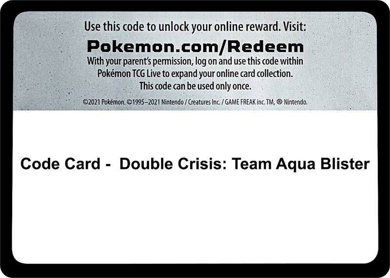 Code Card - Double Crisis: Team Aqua Blister