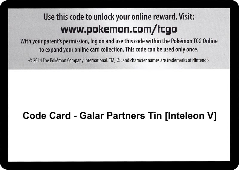 Code Card - Galar Partners Tin [Inteleon V]