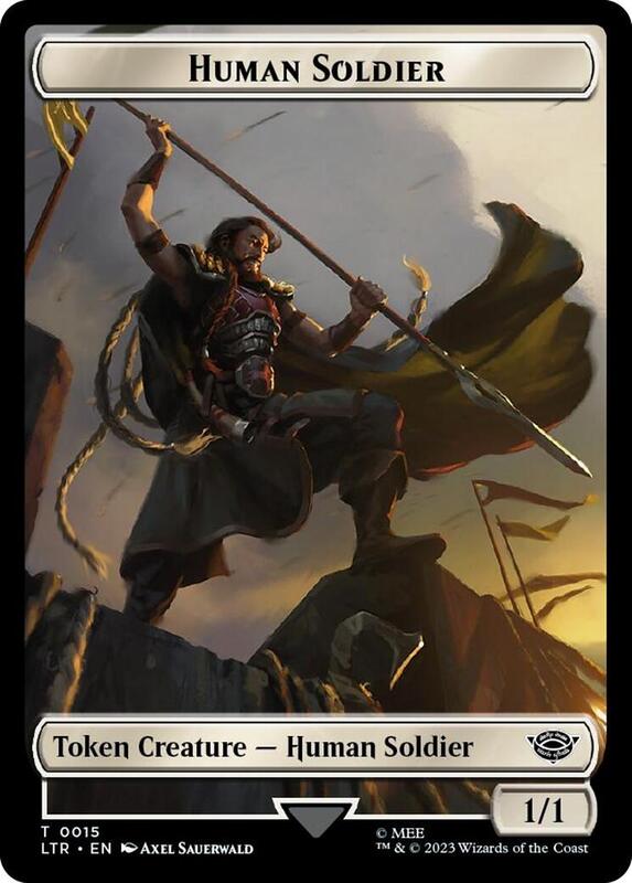 Human Soldier (0015) // Food (0023) Double-Sided Token (Surge Foil)