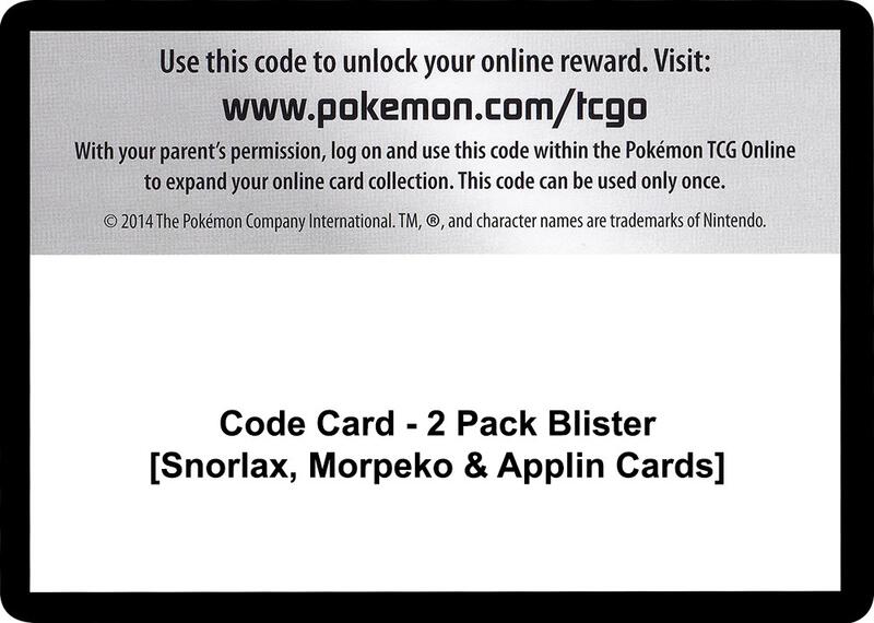 Code Card - 2 Pack Blister [Snorlax, Morpeko & Applin Cards]