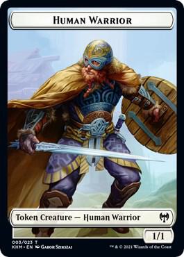 Human Warrior // Giant Wizard Double-Sided Token