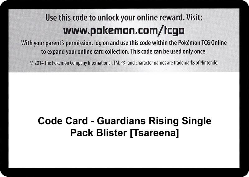 Code Card - Guardians Rising Single Pack Blister [Tsareena]
