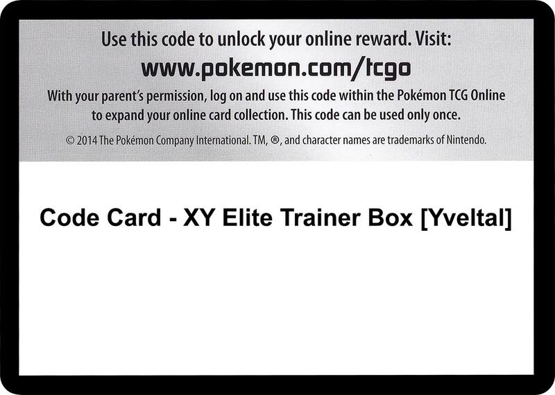 Code Card - XY Elite Trainer Box [Yveltal]