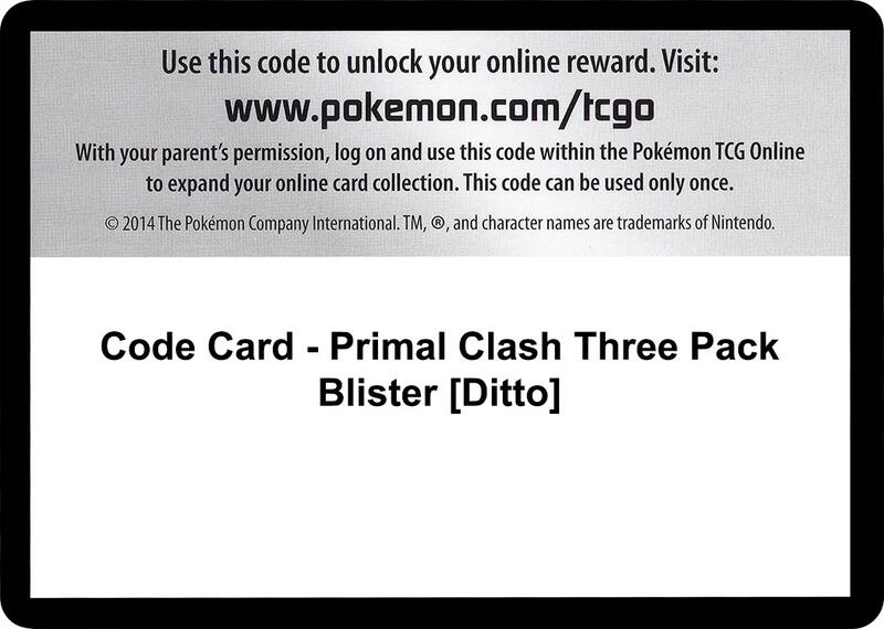 Code Card - Primal Clash Three Pack Blister [Ditto]