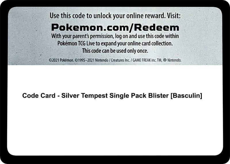 Code Card - Silver Tempest Single Pack Blister [Basculin]