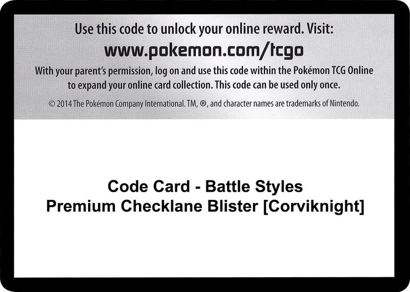 Code Card - Battle Styles Premium Checklane Blister [Corviknight]