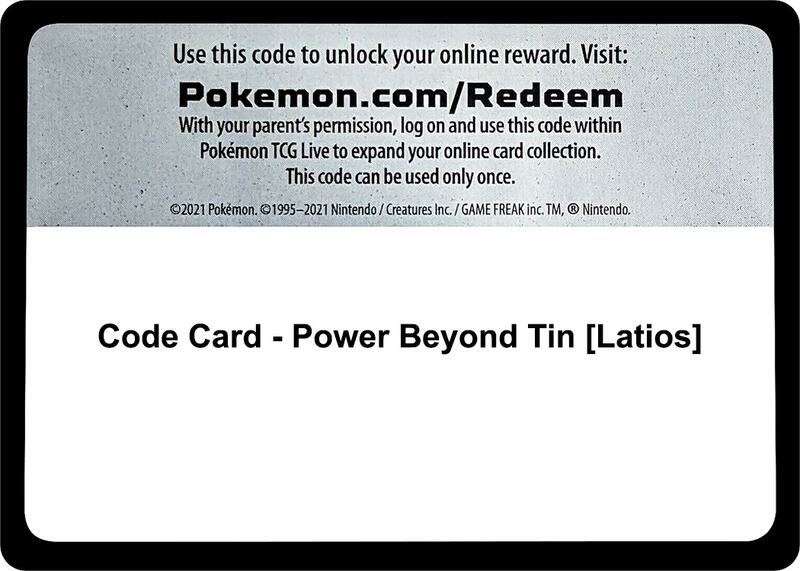 Code Card - Power Beyond Tin [Latios]