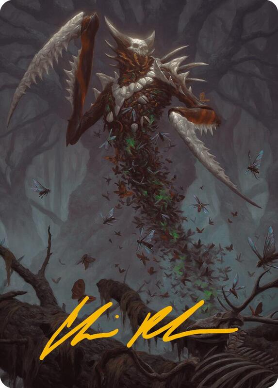 Grist, the Plague Swarm Art Card (Gold-Stamped Signature)