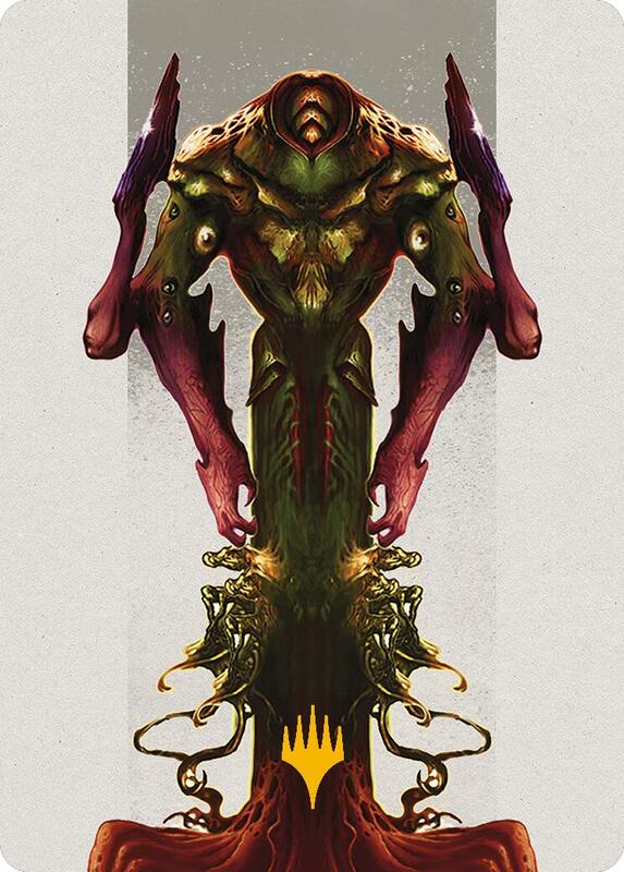 Kozilek, the Broken Reality Art Card (Gold-Stamped Planeswalker Symbol)